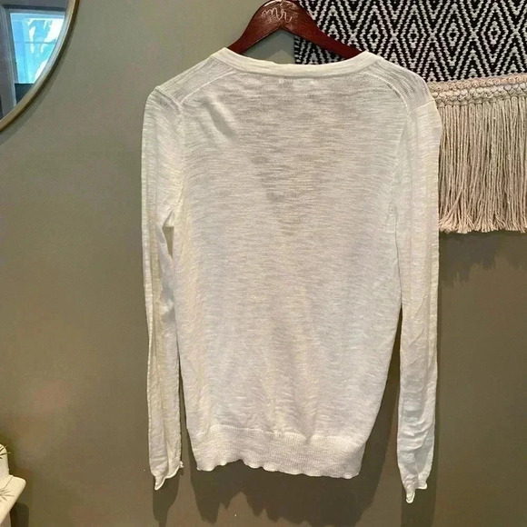 MADEWELL GRADUATE CARDIGAN CREAM BUTTON LIGHTWEIGHT SWEATER SMALL - Picture 5 of 5